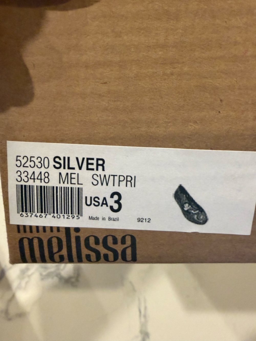 Brand new little girl size 3 Mini Melissa Sweet Love Disney Princess Flat shoes - Picture 5 of 6